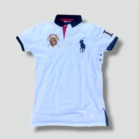 Polo Ralph Lauren Snow Challenge white poloshirt 90s