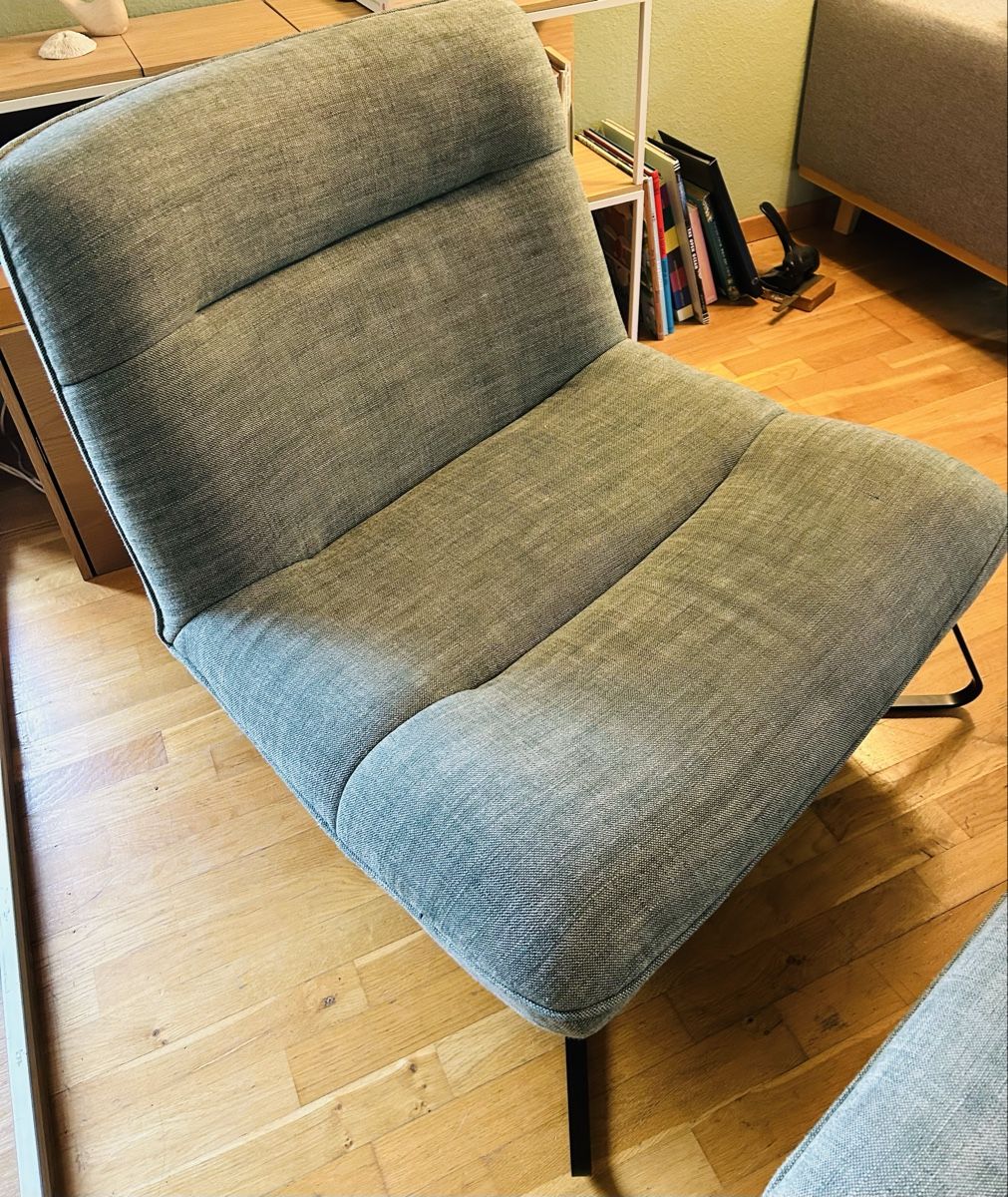 La Redoute Poltrone: Sessel Graugrün inkl.Hocker – Usato da zürich venduto da artekim 2