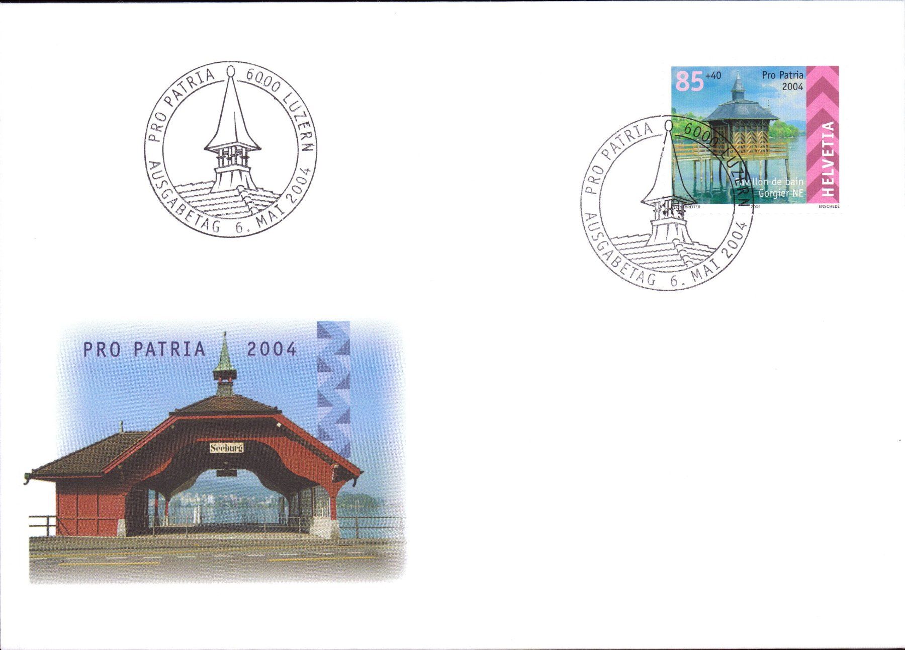 Alle Briefmarken: 2004 FDC Pro Patria Satz      KW 20.00 – Gebraucht aus Eggersriet von stamp303 1