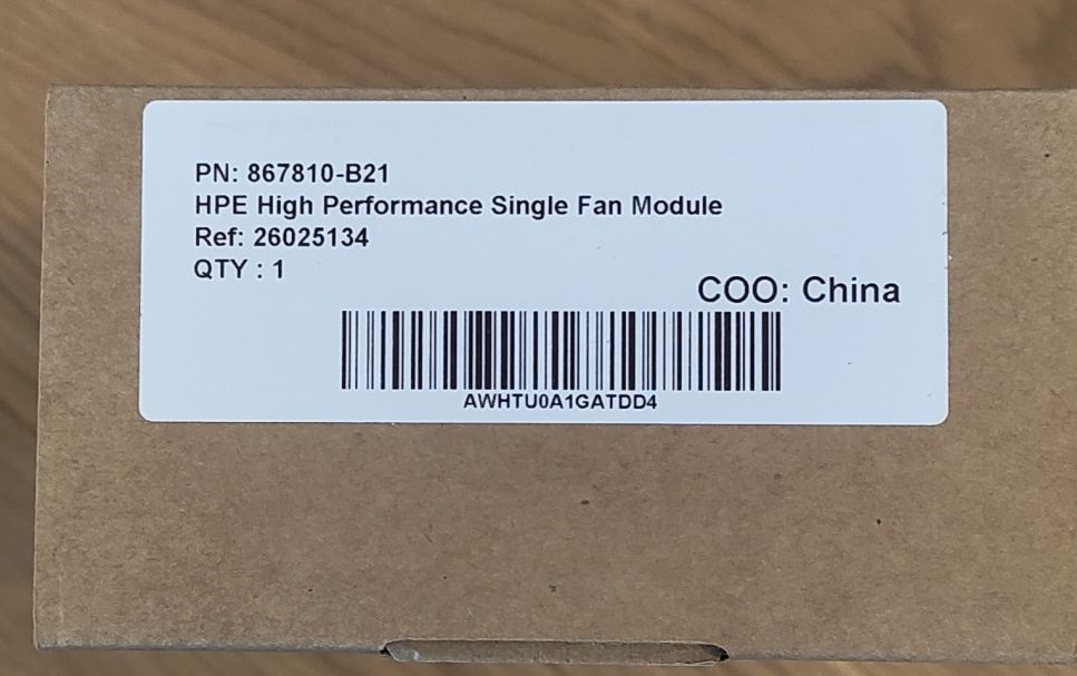 Hewlett Packard Server: HPE Server 867810-B21 High Performance Fan Module OVP – Neu und originalverpackt aus Luzern von corestreamgroup 1
