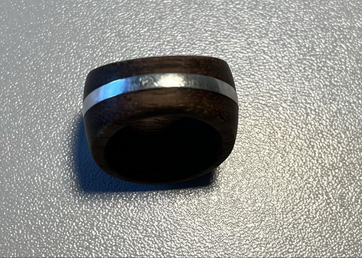 Ringe: Holzring mit Silberinlay, Gr. 54 – Gebraucht aus Wittinsburg von Bumblebee123 4