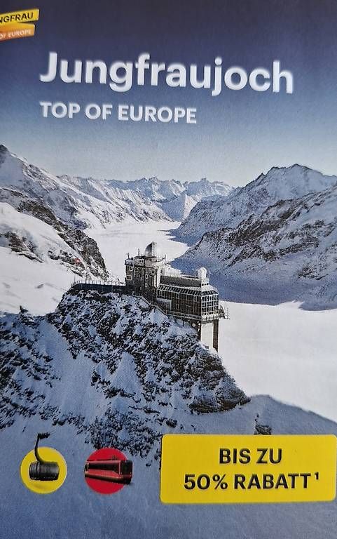 Buoni: Jungfraujoch - Ersparnis bis CHF 480! – Usato da Solothurn venduto da Didi38