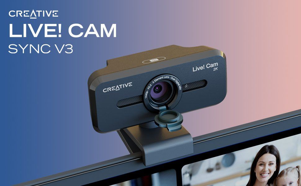 Creative Webcam: Creative Live! Cam Sync V3 - 2K-QHD-USB-Webcam mit 4x Zoom – Usato da Adlikon b.Regensdf venduto da Cappo 3