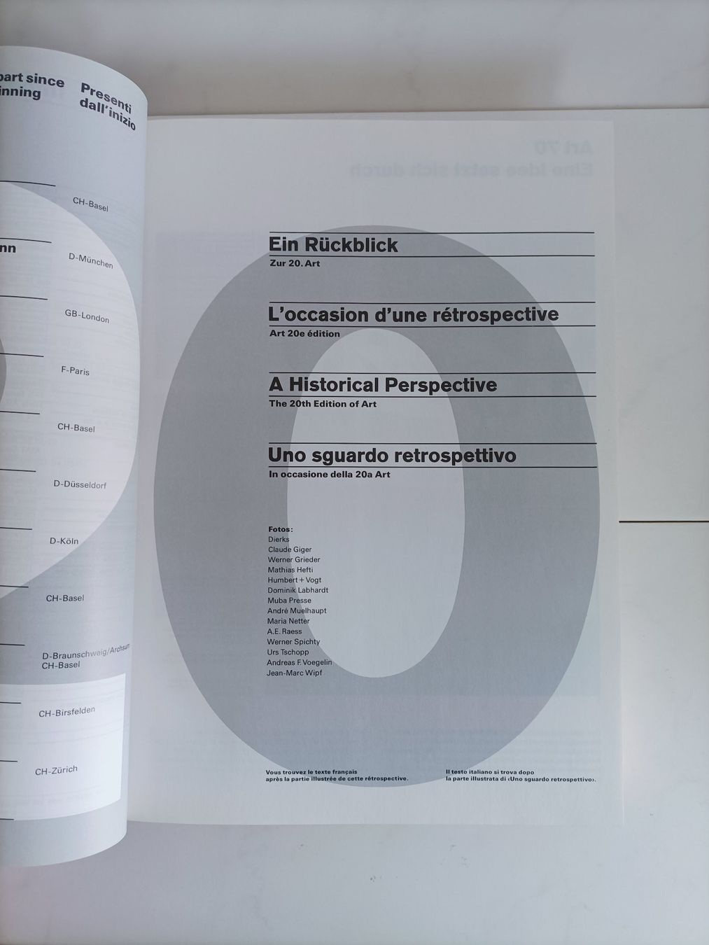 Libri: Art Basel 20 / 14.-19. Juni 1989 / 1989 – Usato da crans montana venduto da AB3963 1