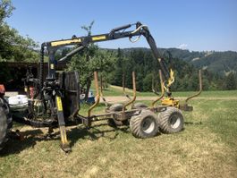 Rückewagen Kranwagen Krananhänger Forstanhänger Kran