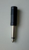 Adapter Klinkenstecker 6,35 mono/Klinkenbuchse 6,35 stereo