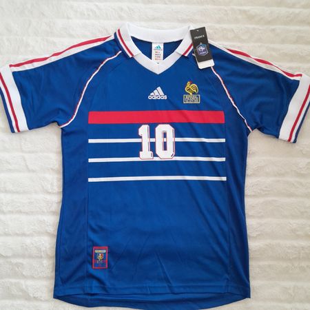 Maillot France 98 Adidas Zidane, taille L,