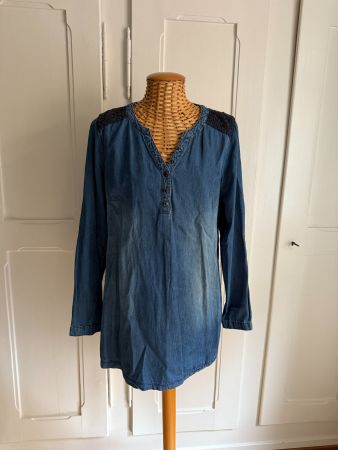 LAURA TORELLI - Jeansbluse blau 42