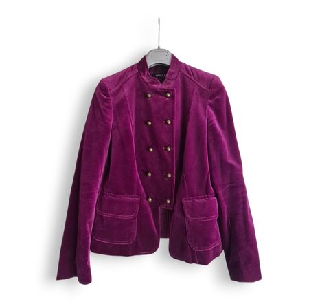 Veste en velours violet – cintrée – Taille 42 EU / 40 CH