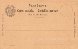 Postkarte Ganzsache ungelaufen - 5 Rp - V 92 - 3,624,000