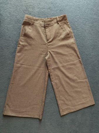 maje Culotte mit Karo-Muster, 36, braun/beige-Töne