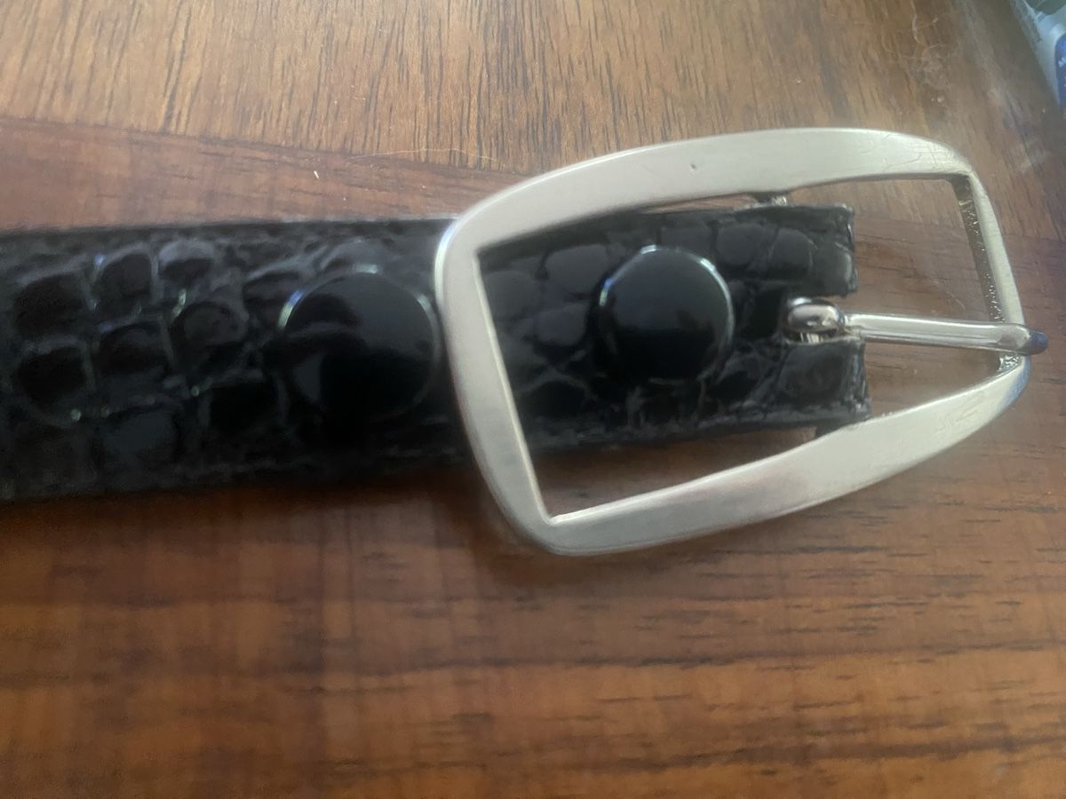Gürtel: Ledergurt Krokodil leather"Vero Coccodrillo" CH 90 – Gebraucht aus Baden von swiss-alps