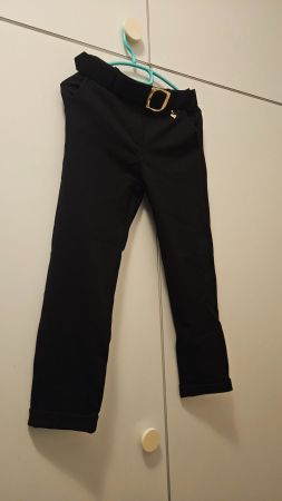 Pantaloni casual neri con cintura tg. S/32 misto viscosa