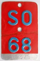 Velonummer Solothurn SO 68
