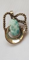 Anhänger 950er Silber mit echtem Larimar-Stein massiv