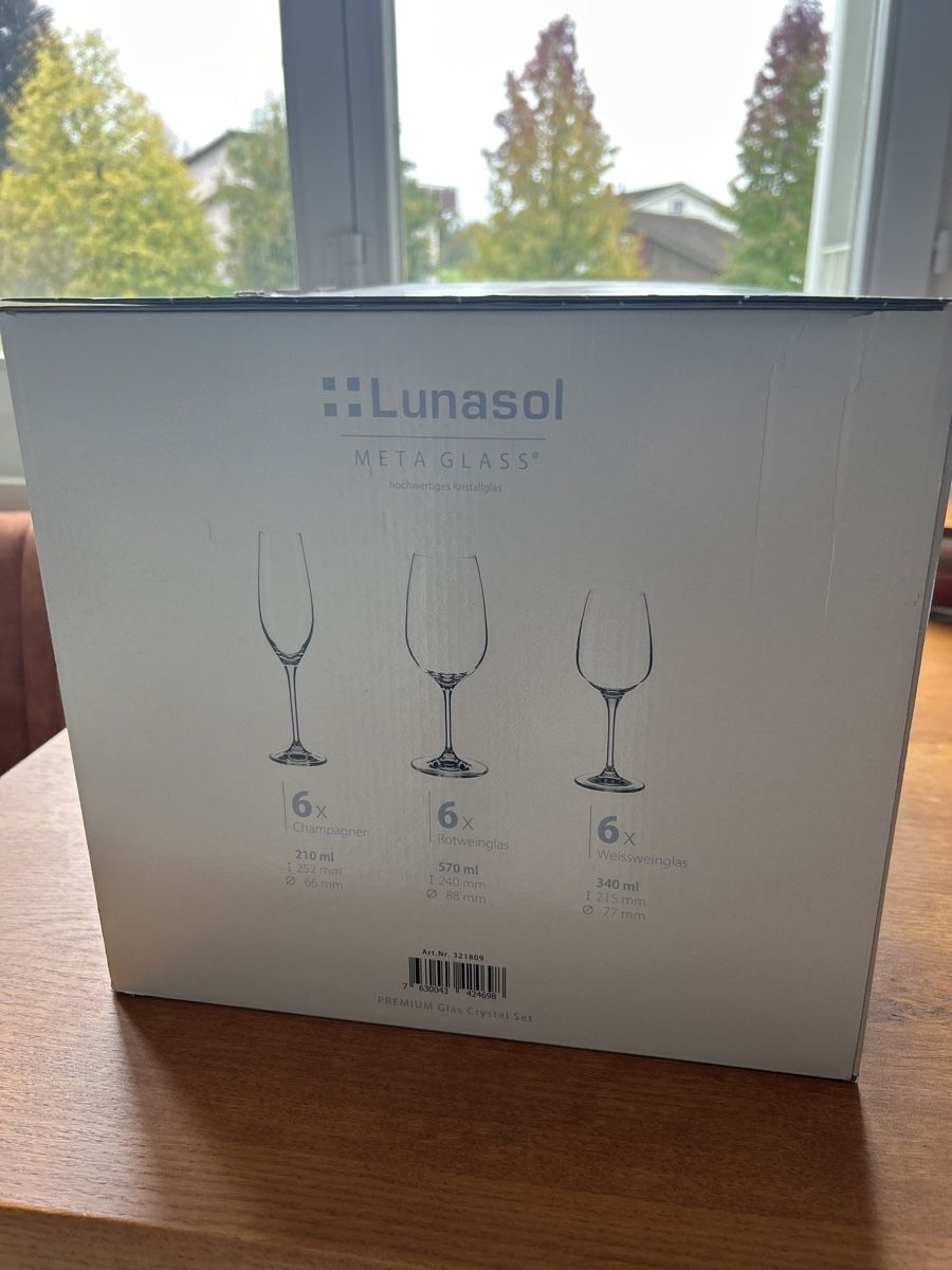 Bicchieri: Lunasol Weinglas set 18 tlg. – Nuovo e nell'imballaggio originale da Sempach Station venduto da Fleischfondue 1