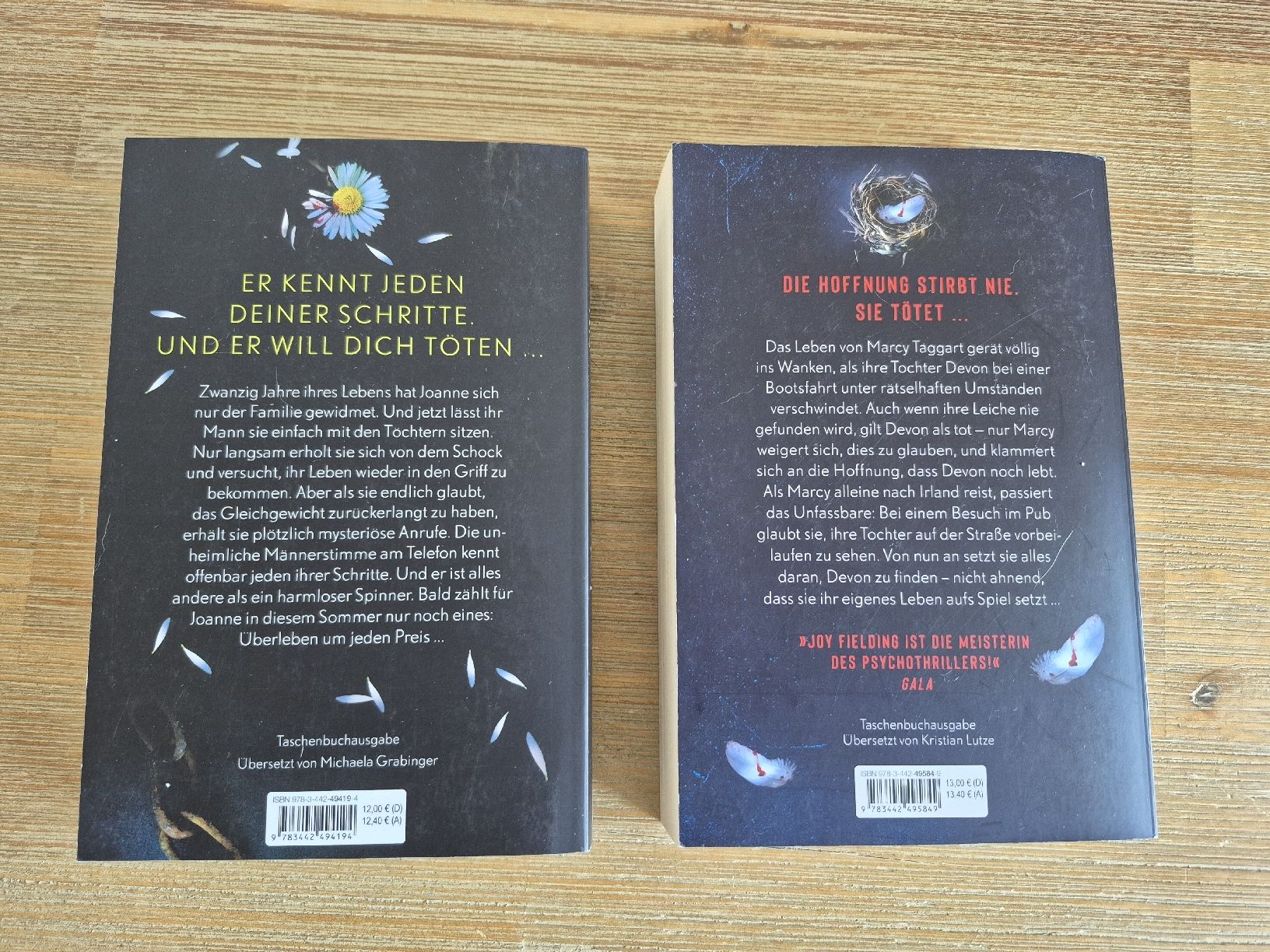 Bücher: 2 Bücher von Joy Fielding – Gebraucht aus Gerlafingen von nila44 1