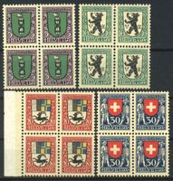 1925, Pro Juventute, Viererblöcke **