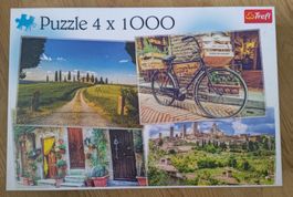Puzzle, 4 x 1000 Tiele, von Trefl