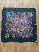 Silk floral scarf 100% silk 90x90