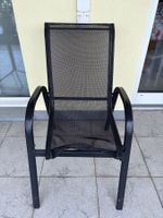 Gartenstühle 5 Stück schwarz