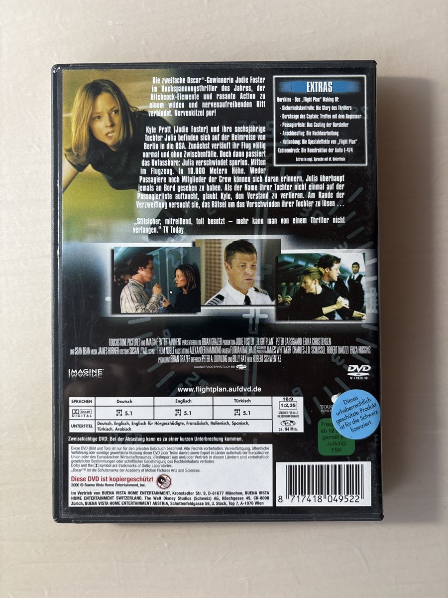 Tutti i DVDs: Flightplan - Ohne jede Spur – Usato da Ruswil venduto da Slivio_ 1