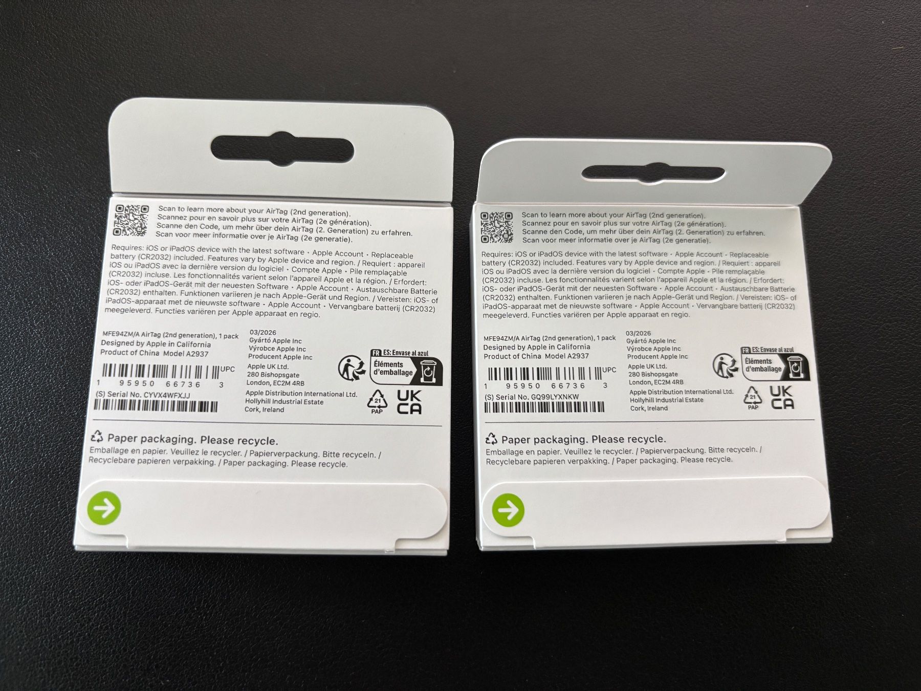 Apple Portachiavi: 2 x Apple AirTag 2nd generation – Nuovo e nell'imballaggio originale da Mellingen venduto da Guilhermefurlan 1