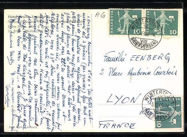 Cartoline postali: AK Lenzburg, Hotel Krone, Ch. Gruber – Usato da Berlin venduto da bartko-reher 1