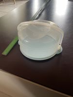 Tupperware Tortenbehälter mit Tragegriff hellblau