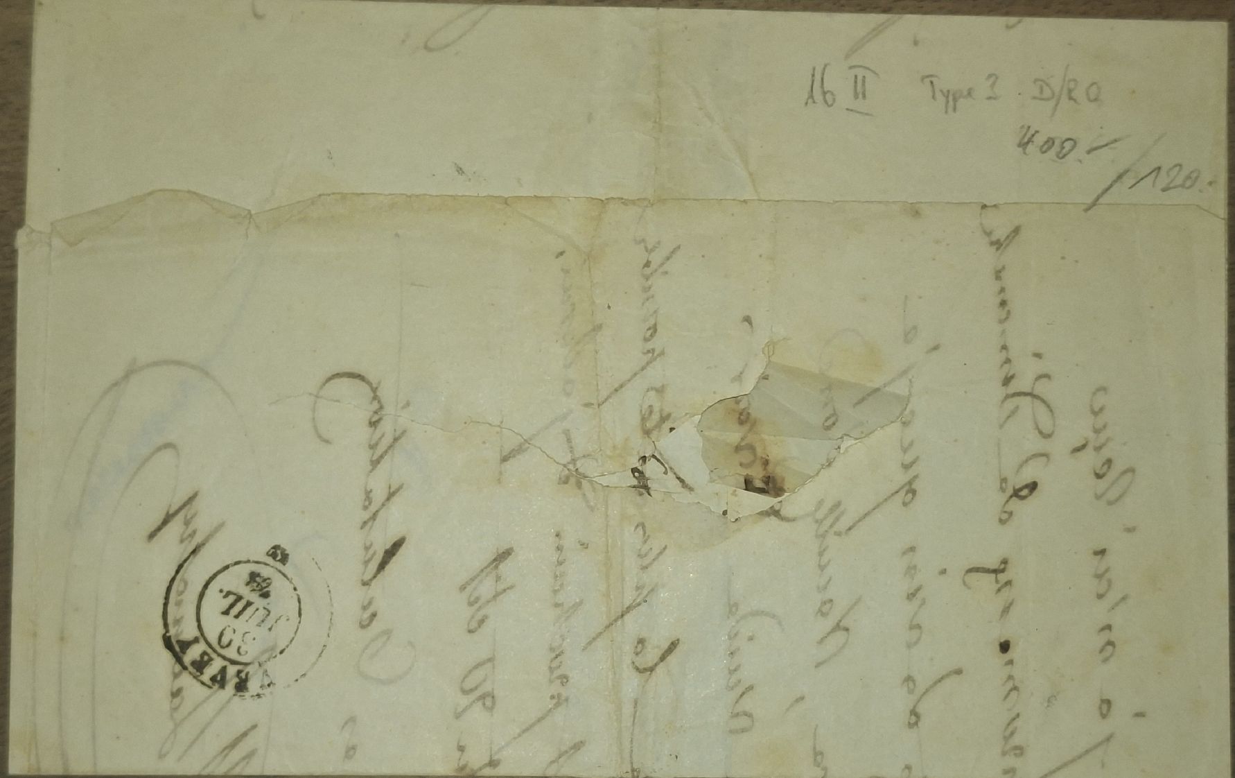 Alle Briefmarken: Rayonbrief 16II Typ 3 D - RO Lutri - Vevey – Gebraucht aus Balgach von SIMEON27 4