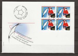 F1166 - FDC Football malvoyant Euro 2008  bloc de 4
