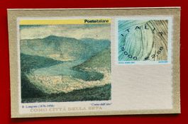 ITALIEN ITALIA ERSTE SEIDE BRIEFMARKE COMO SETA 2001 NEU