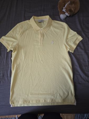 Polo Selected Homme jaune pastel, taille M, bio