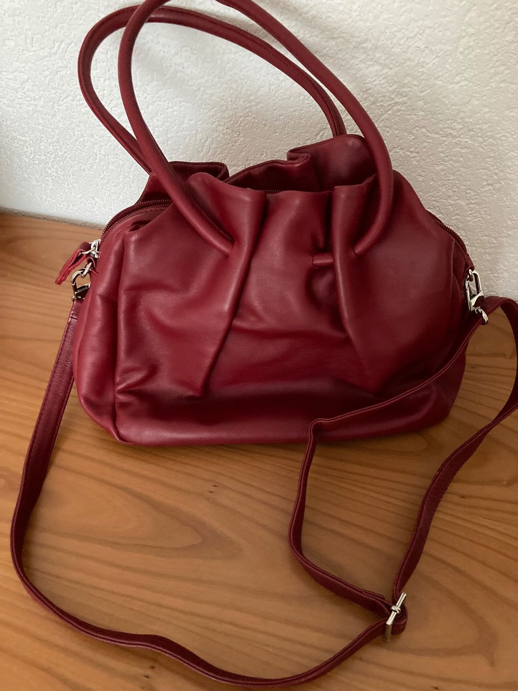 Bruno Rossi Borse da donna: Bruno Rossi Leder Handtasche, Weinrot – Usato da Geroldswil venduto da schaelli-1 4