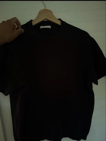 Maglietta marrone manica corta taglia M (veste attillata)