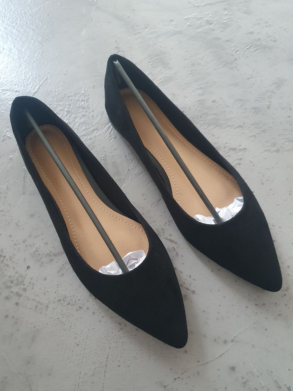 Scarpe da donna: Schwarze Ballerinas Gr. 39, Wildlederoptik – Nuovo e nell'imballaggio originale da Steinach venduto da Xamax18 1