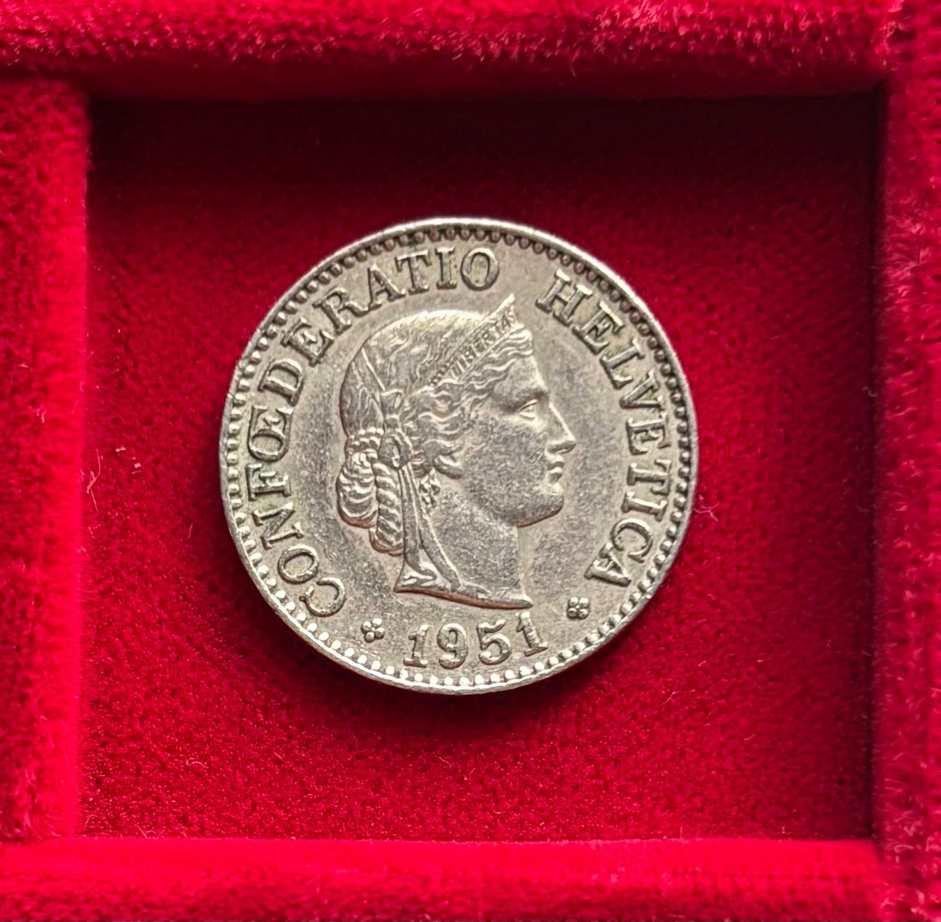 Tutti le monete: Schweiz 10 Rappen 1951  B vzgl Libertaskopf – Usato da Speicher venduto da CH-Schatzkammer 1