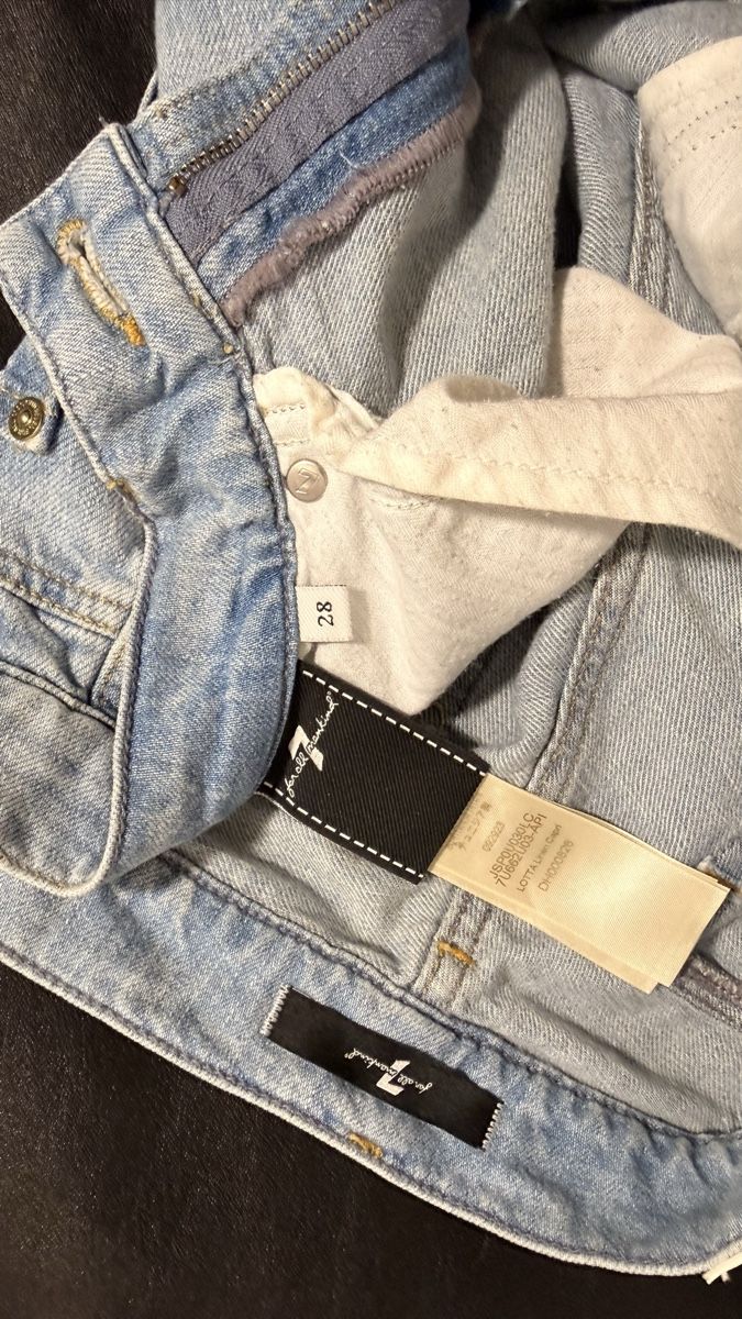 Mankind Jeans: 7 For All Mankind Lotta Denim-Linen Capri Jeans – Usato da St. Gallen venduto da lfs_nxl8 7