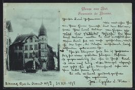 Mondschein-AK Biel, Platzpartie am Brunn