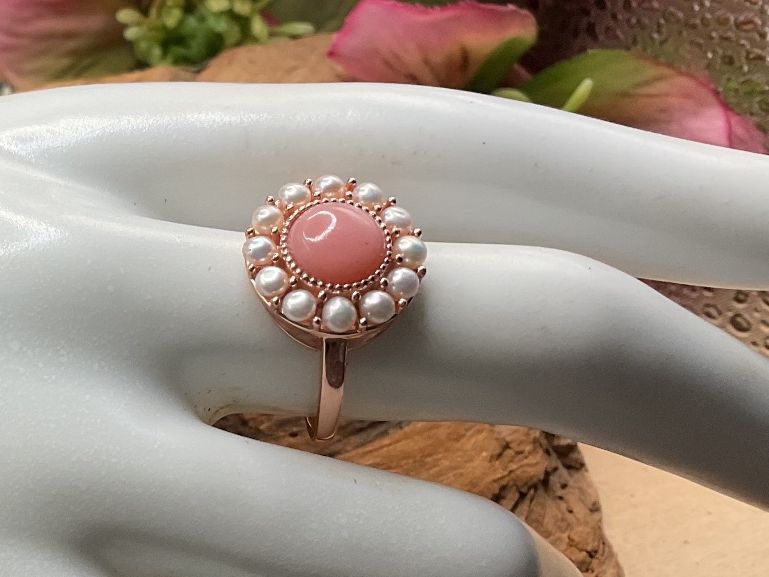 Perlen (unechte): Silberring mit Opal und Saatperlen – Neu (gemäss Beschreibung) aus Luzern von S.Kern01 4