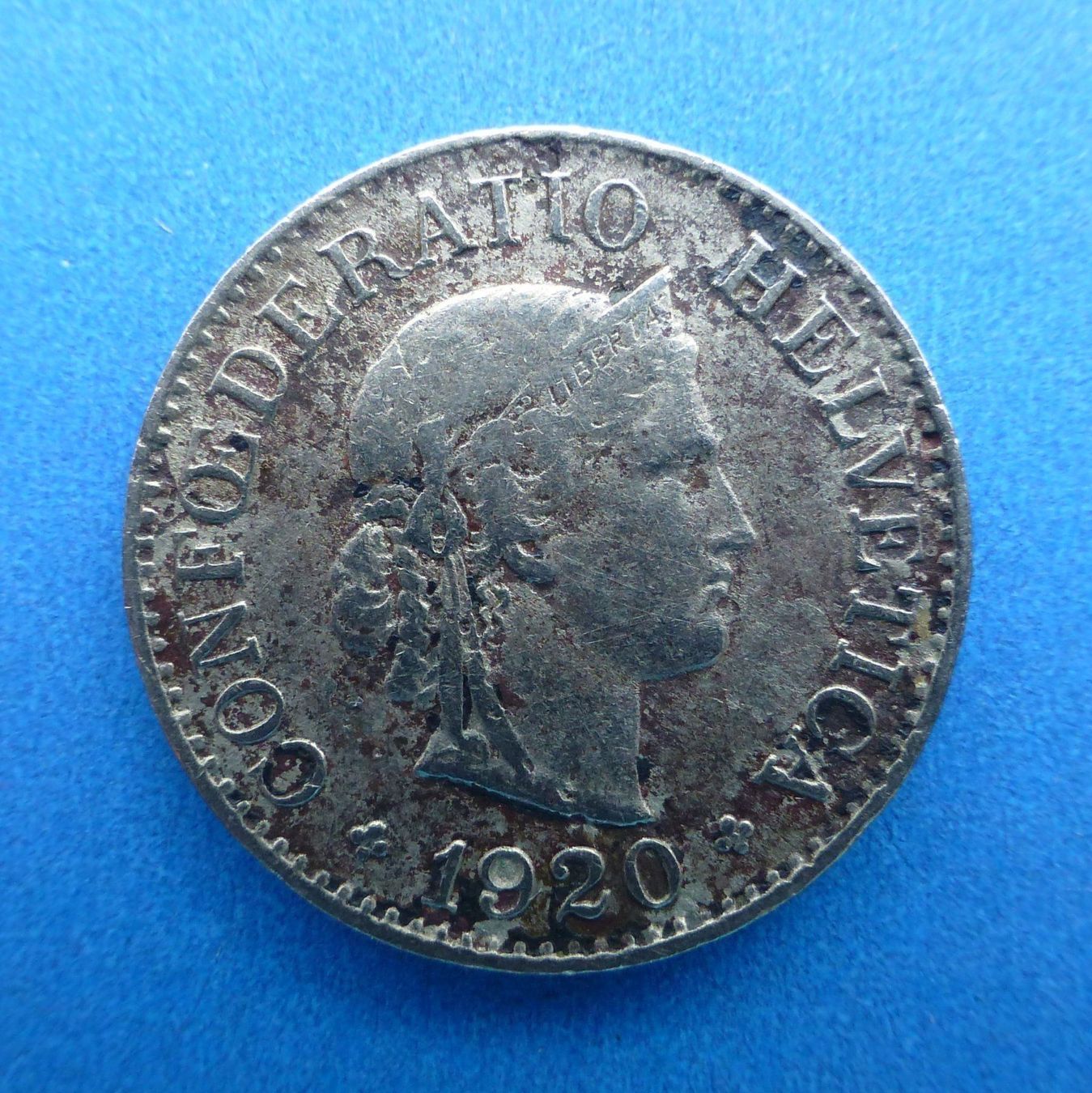 Alle Münzen: 10 Rappen - Jahrgang 1920 – Gebraucht aus Basel von Falconis