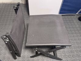 Klapphocker Set, 2 Stk, grau, ideal fürs Campieren