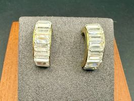 Elegante Vintage Ohrringe mit Strasssteinen