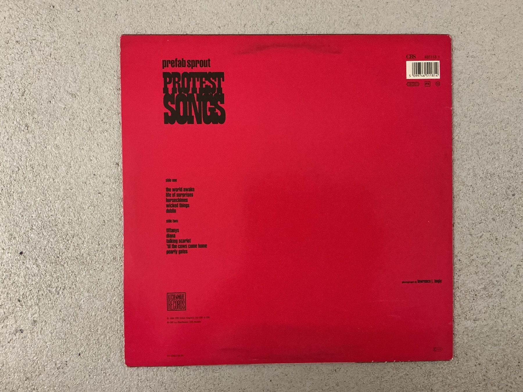 Dischi in vinile: Prefab Sprout LP - Protest Songs – Usato da Winterthur venduto da Tumko-Vinyl 1