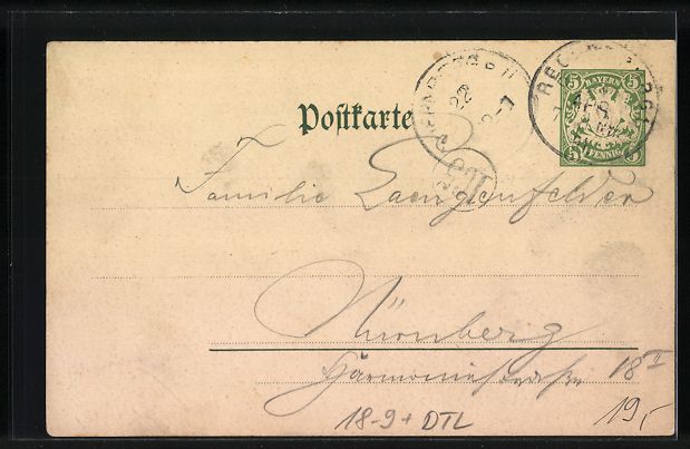 Cancelleria postale: Litho Regensburg, Generalversammlg. Bayr – Usato da Berlin venduto da bartko-reher 1