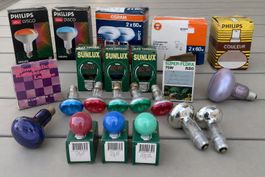 Konvolut Retro Glühlampen Disco Farbe Schwarz Spot Partytone