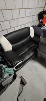 Sofa 2-Sitzer schwarz-weiss Leder