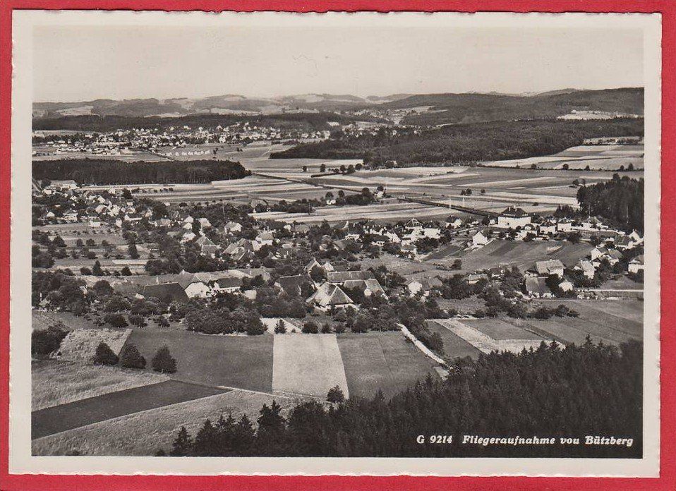 Cartoline postali: BÜTZBERG, THUNSTETTEN, FLUGAUFNAHME, GROSSFORMAT – Usato da Grüningen venduto da Kartenlaube