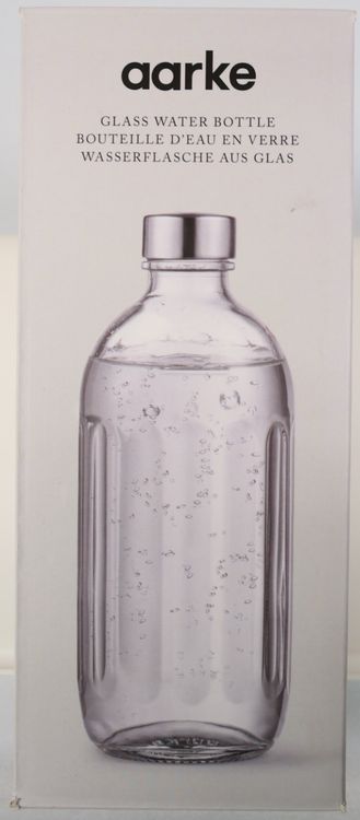 Balvi Atlantis Dolphin Glas-Wasserflasche 1,2 L – Mit Delfin-Figur Innen & Silikonverschluss