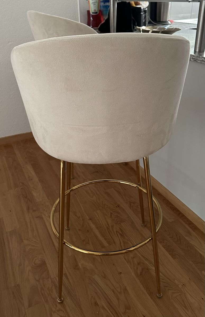 Seggioloni: 2 Stk. Barhocker creme/gold – Usato da Hinwil venduto da Diliborina9598 2